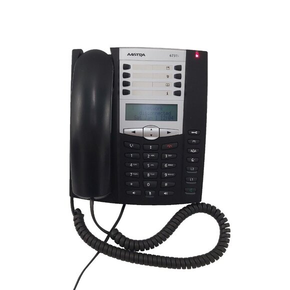 Aastra 6731i Black VOIP Phone Display Speaker Text Keys Multiple Lines Ethernet - Picture 1 of 9